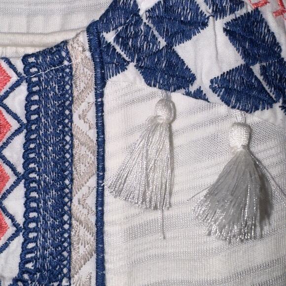 Style & Co white tassel blouse women’s size large - Picture 5 of 6